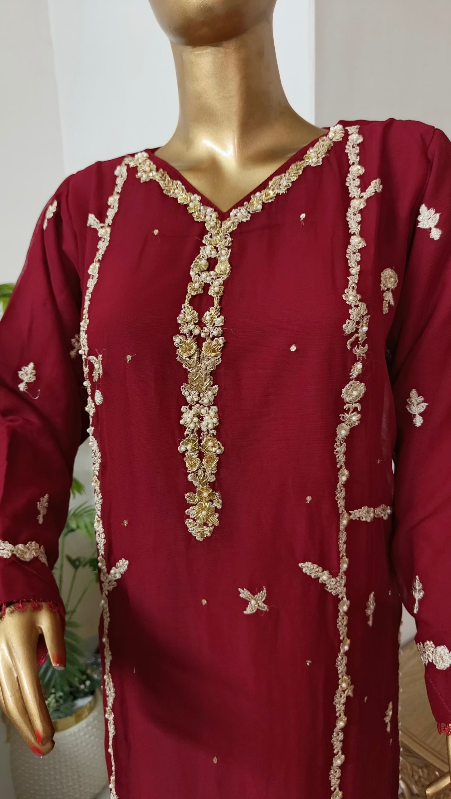 Kajol Chiffon 3 piece ready to wear traditional suit - women wear