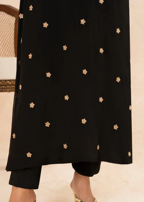 Irum Luxury Chiffon Pret embroidered 3 piece traditional A-Line Style suit with sequence work Duppatta - stylish outfit