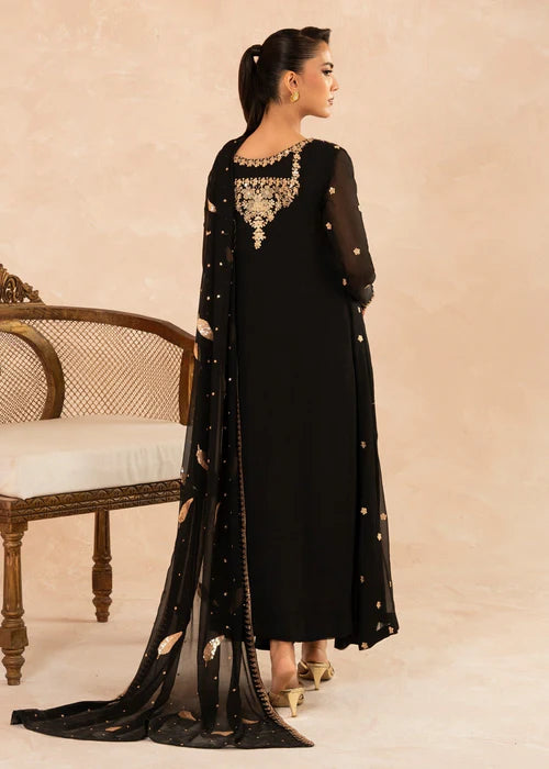 Irum Luxury Chiffon Pret embroidered 3 piece traditional A-Line Style suit with sequence work Duppatta - stylish outfit