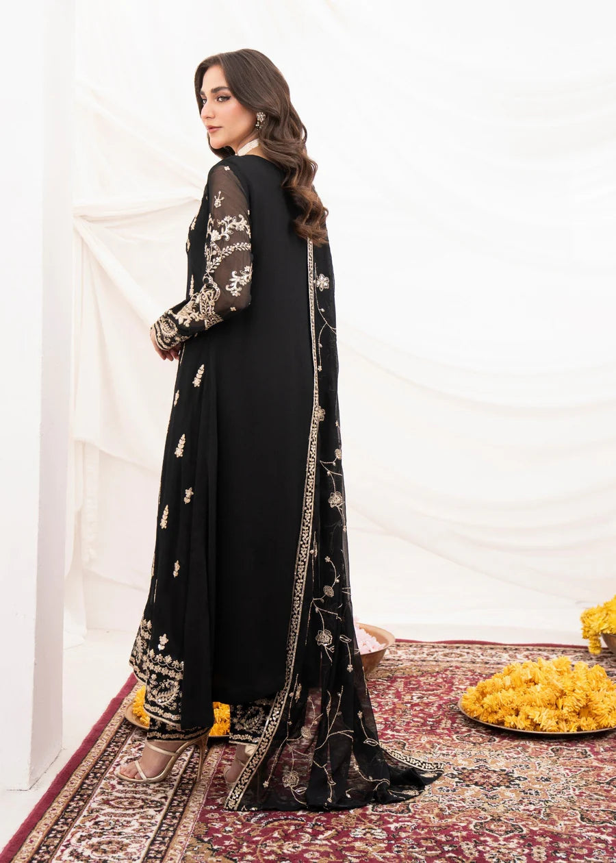 Zarnish 3 piece ready to wear traditional chiffon heavy embroidered chiffon suit womenwear