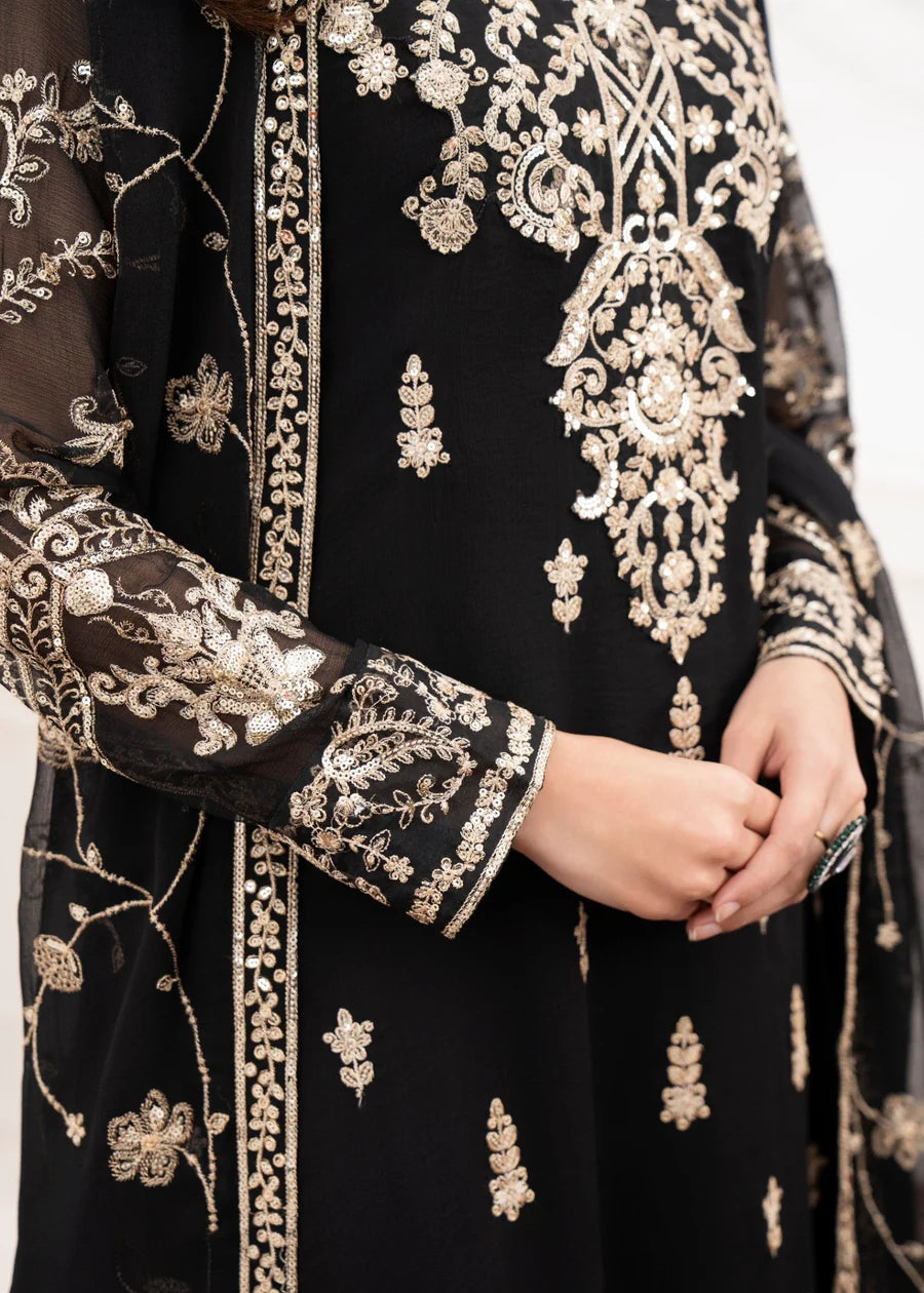 Zarnish 3 piece ready to wear traditional chiffon heavy embroidered chiffon suit womenwear