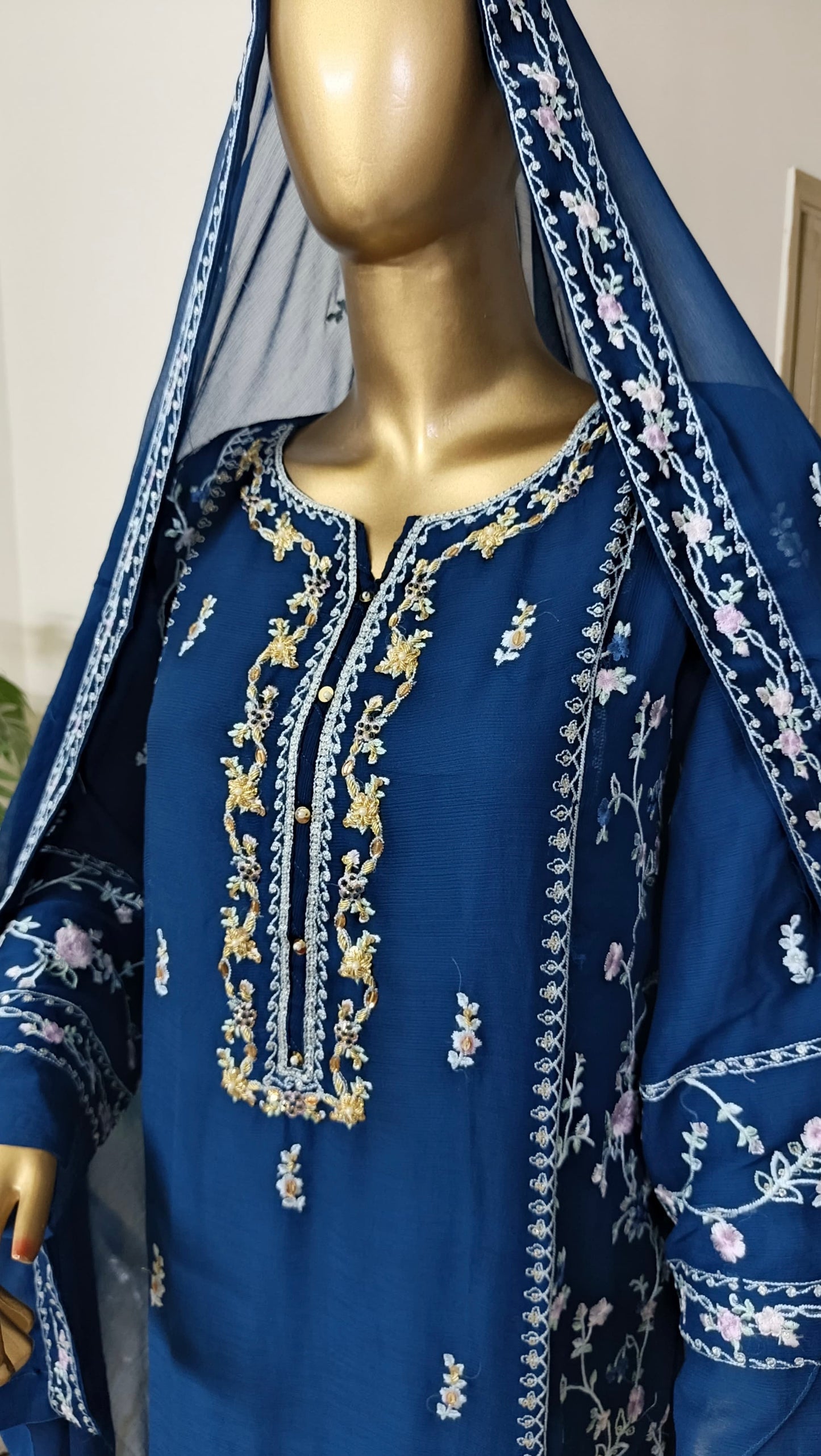 Cathryn Chiffon 3 piece ready to wear traditional suit - women wear