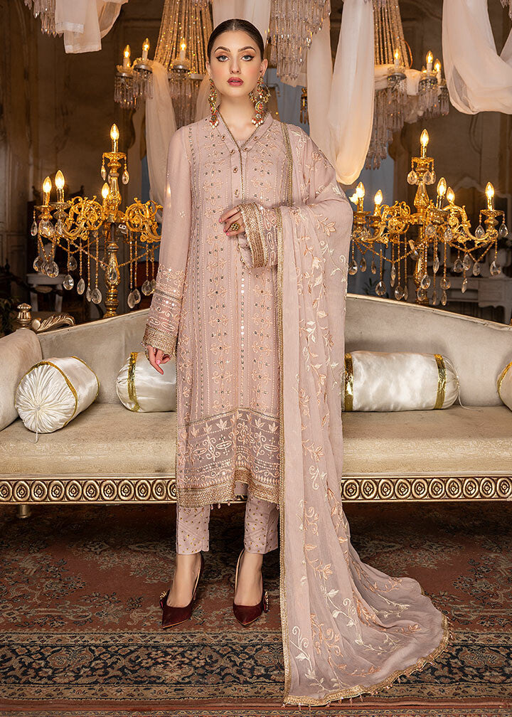 Diana Chiffon 3 piece ready to wear traditional suit