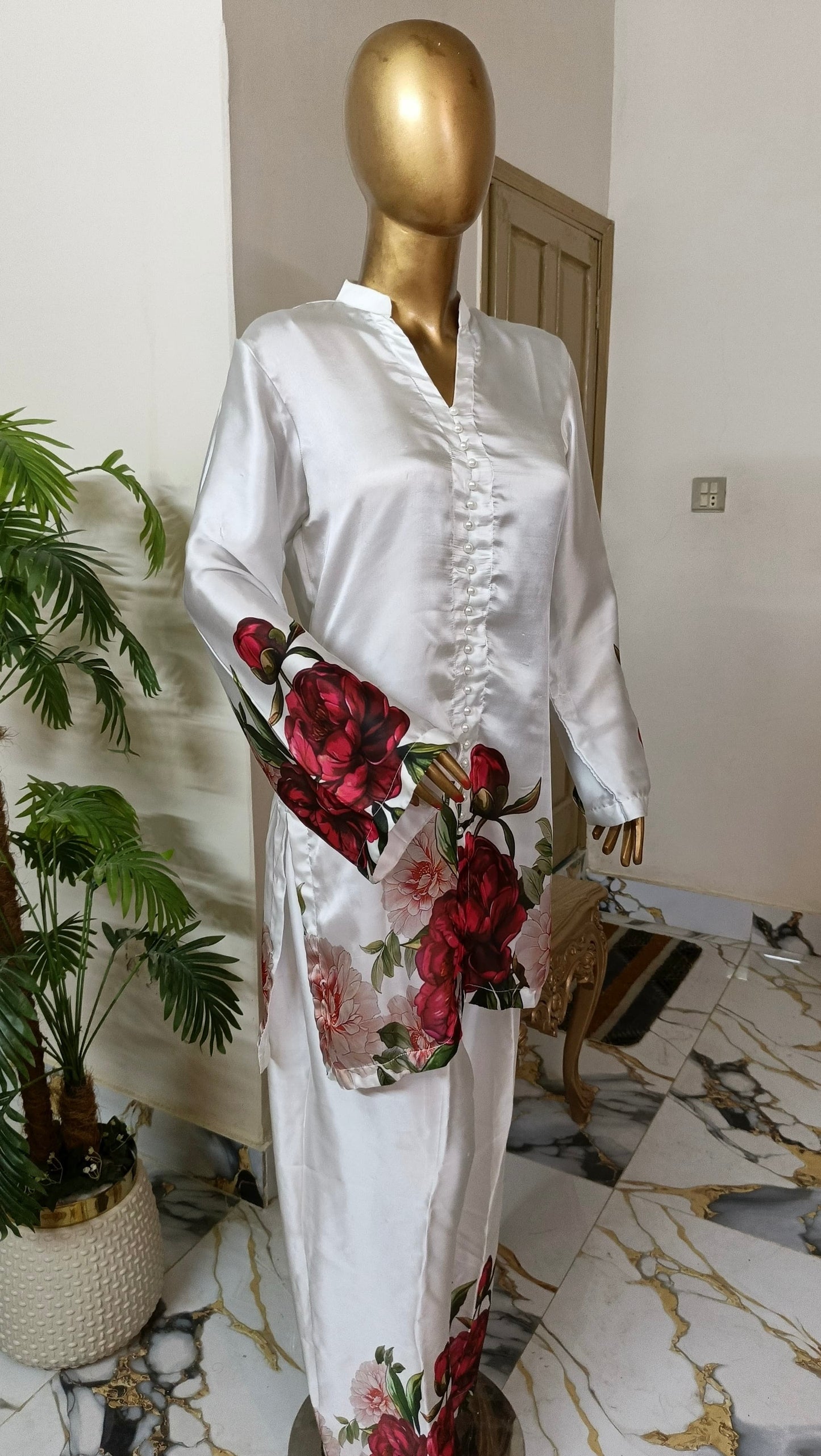 Nayyar 3 piece ready to wear Digital printed outfit