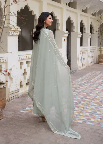 ZAHRA Luxury classy Slit style Chiffon 3 piece ready to wear traditional embroidered asian suit stylish womenswear outfit (Watch video) SHIRT LENGTH 47”-48”