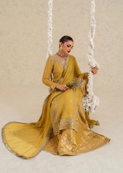 Naimal luxury chiffon Embroidered womenswear 3 piece ready to wear suit (Watch video)