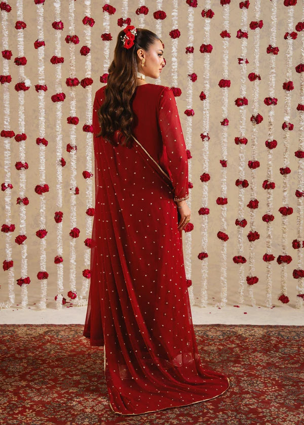 GULNAR luxury chiffon Embroidered womenswear 3 piece ready to wear suit (Watch video)