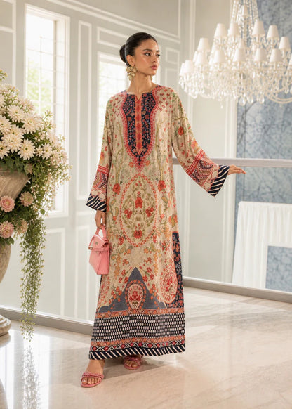 PRL-03- 1 piece Straight Cut Kaftan printed Poly Lawn loose fitting - Ready to wear summer outfit women wear