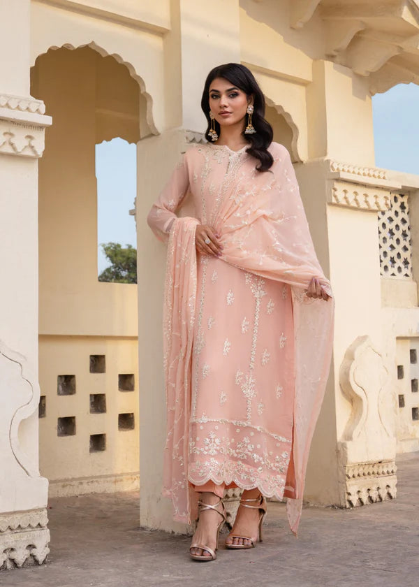 ALEENA Luxury classy style Chiffon 3 piece ready to wear traditional embroidered asian suit stylish womenswear outfit (Watch video)