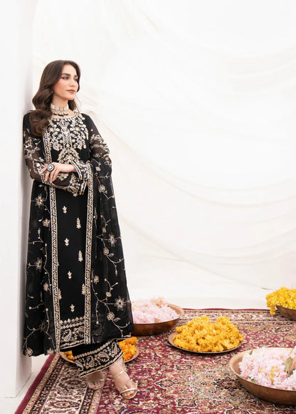 Zarnish 3 piece ready to wear traditional chiffon heavy embroidered chiffon suit womenwear