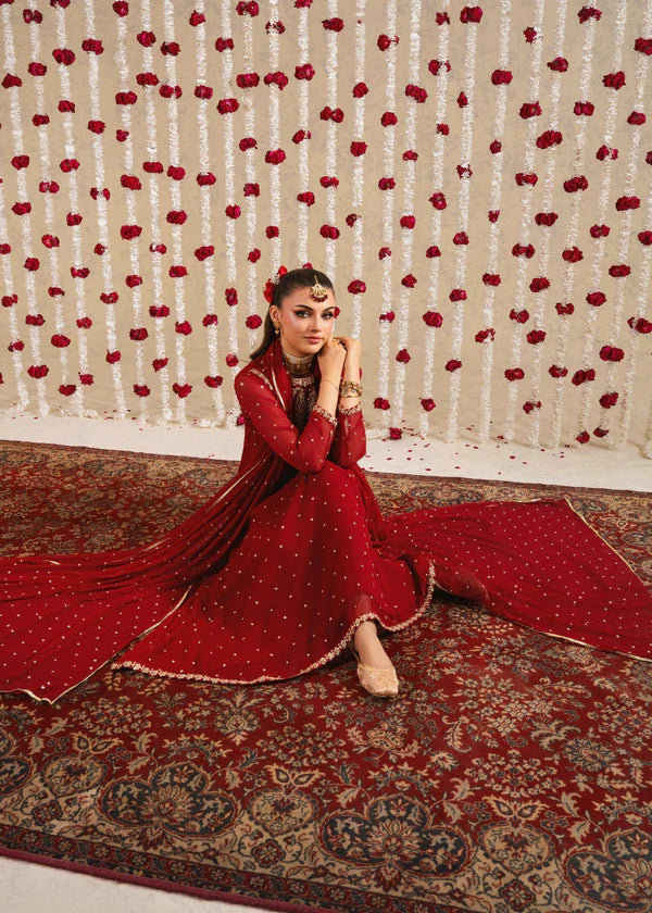 GULNAR luxury chiffon Embroidered womenswear 3 piece ready to wear suit (Watch video)