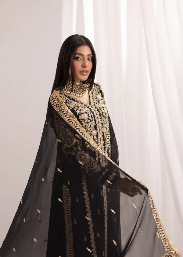 NABILA Luxury classy style Chiffon 3 piece ready to wear traditional embroidered asian suit stylish womenswear outfit