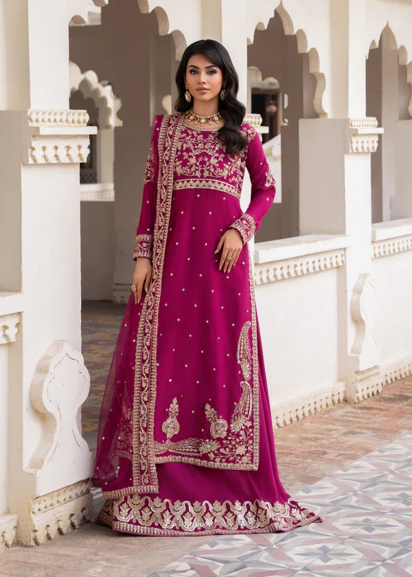 SAROSH Luxury classy style Chiffon 3 piece ready to wear traditional embroidered asian suit stylish womenswear outfit