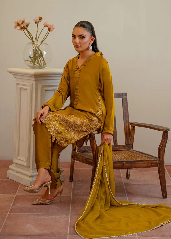 LULU Luxury Silk 3 piece ready to wear traditional embroidered asian stylish womenswear outfit