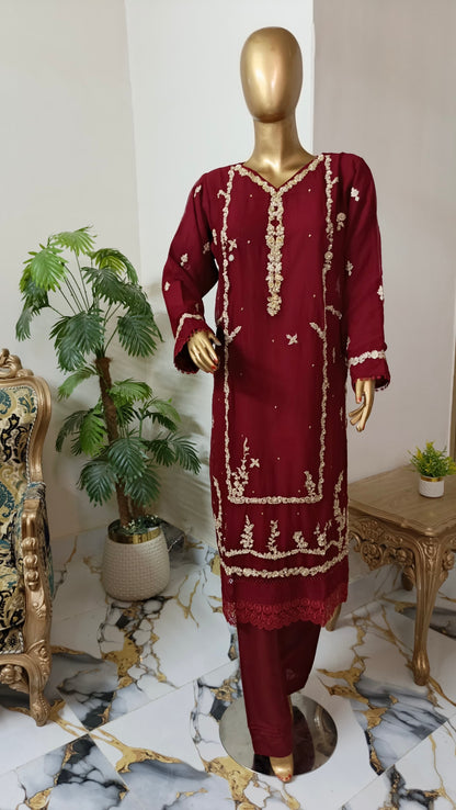 Kajol Chiffon 3 piece ready to wear traditional suit - women wear