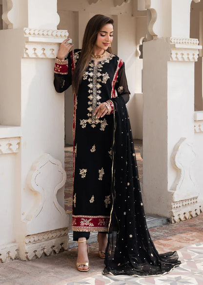 JOHAR Luxury classy Chiffon 3 piece ready to wear traditional embroidered asian suit stylish womenswear outfit