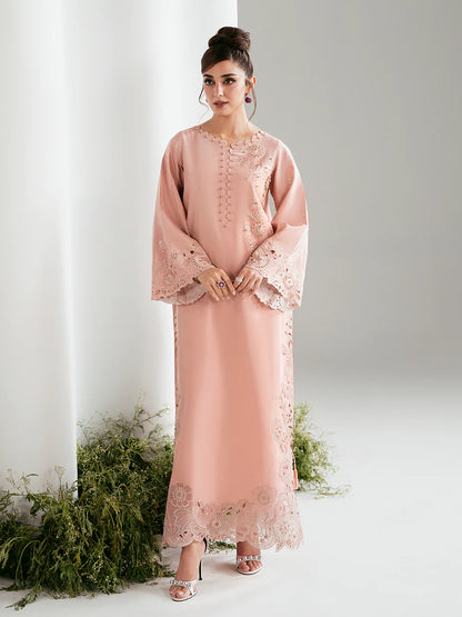 AZURE Luxury classy stylish Silk Kaftan outfit ready to wear modern embroidered asian stylish womenswear outfit