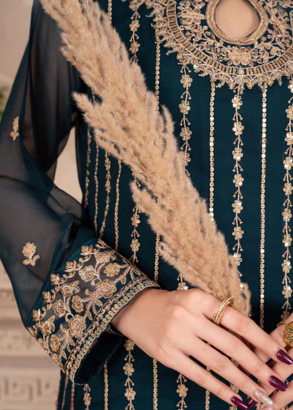 LIVA Luxury classy style Chiffon 3 piece ready to wear traditional embroidered asian suit stylish womenswear outfit