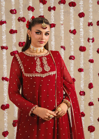 GULNAR luxury chiffon Embroidered womenswear 3 piece ready to wear suit (Watch video)