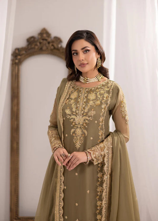 Laiba Luxury classy Chiffon 3 piece ready to wear traditional embroidered asian stylish womenswear outfit - Watch video