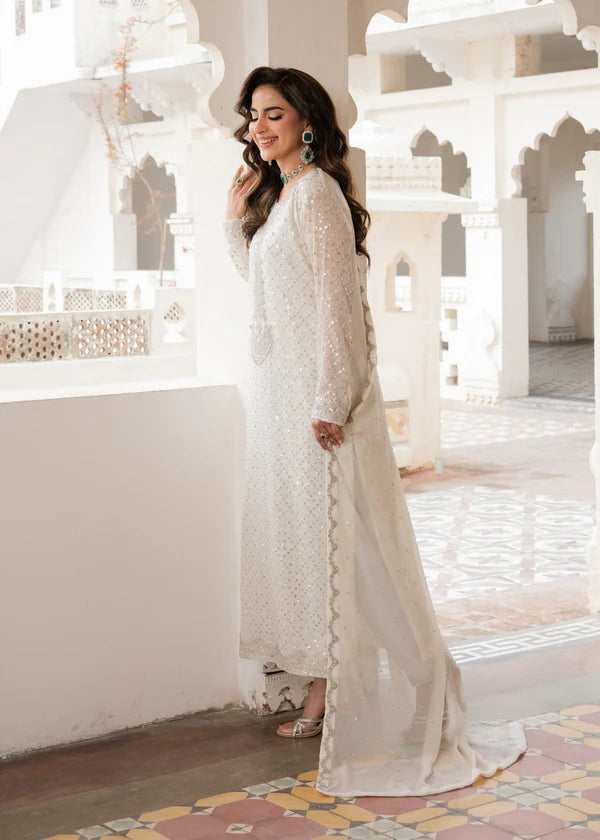 SMILEY Luxury classy style Chiffon 3 piece ready to wear traditional embroidered asian suit stylish womenswear outfit Shirt length 46”-48” (Watch video)