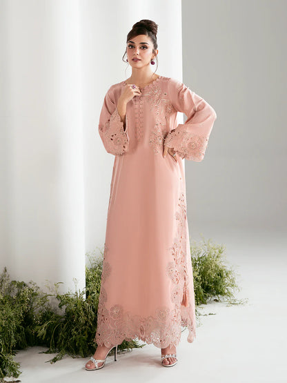 AZURE Luxury classy stylish Silk Kaftan outfit ready to wear modern embroidered asian stylish womenswear outfit