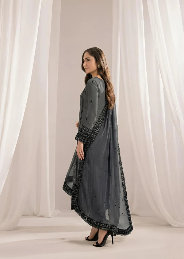 TAHIRA Luxury classy style Chiffon 3 piece ready to wear traditional embroidered asian suit stylish womenswear outfit