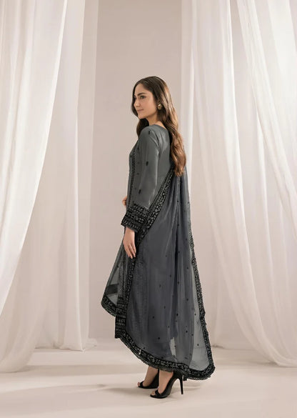 TAHIRA Luxury classy style Chiffon 3 piece ready to wear traditional embroidered asian suit stylish womenswear outfit