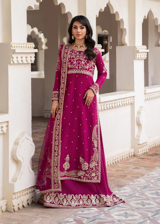 SAROSH Luxury classy style Chiffon 3 piece ready to wear traditional embroidered asian suit stylish womenswear outfit