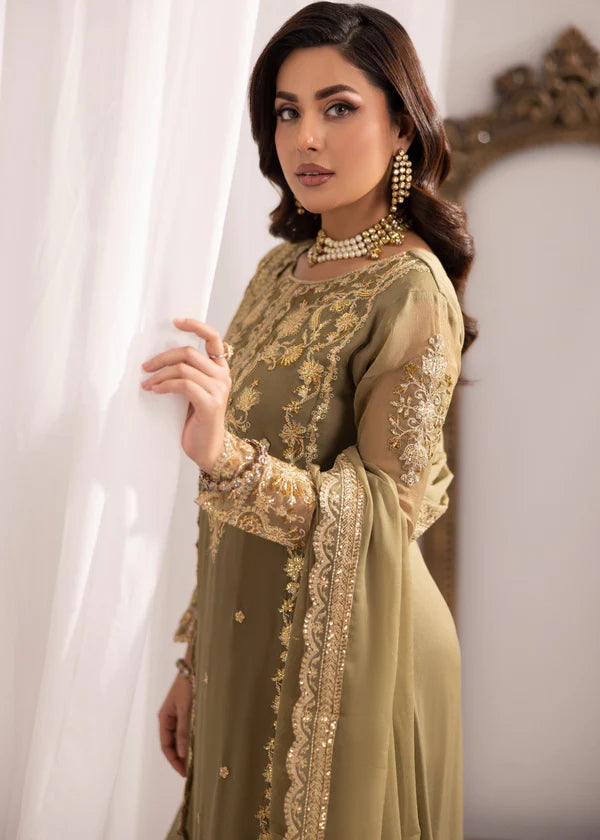 Laiba Luxury classy Chiffon 3 piece ready to wear traditional embroidered asian stylish womenswear outfit - Watch video