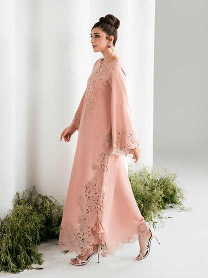 AZURE Luxury classy stylish Silk Kaftan outfit ready to wear modern embroidered asian stylish womenswear outfit
