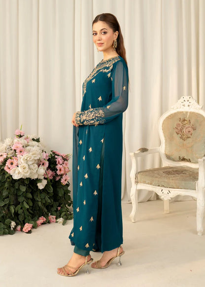 Laila luxury chiffon Embroidered womenswear 3 piece ready to wear suit