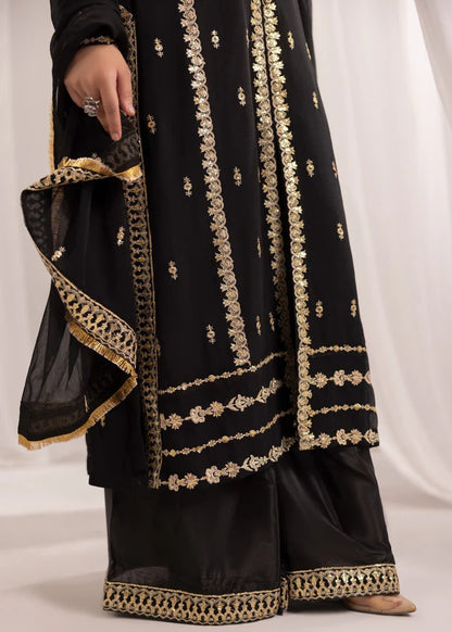NABILA Luxury classy style Chiffon 3 piece ready to wear traditional embroidered asian suit stylish womenswear outfit