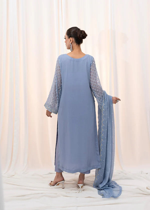 MARIAM Luxury classy style Chiffon 3 piece ready to wear traditional embroidered asian suit stylish womenswear outfit