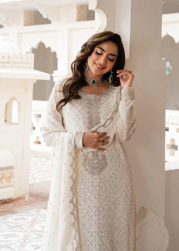 SMILEY Luxury classy style Chiffon 3 piece ready to wear traditional embroidered asian suit stylish womenswear outfit Shirt length 46”-48” (Watch video)