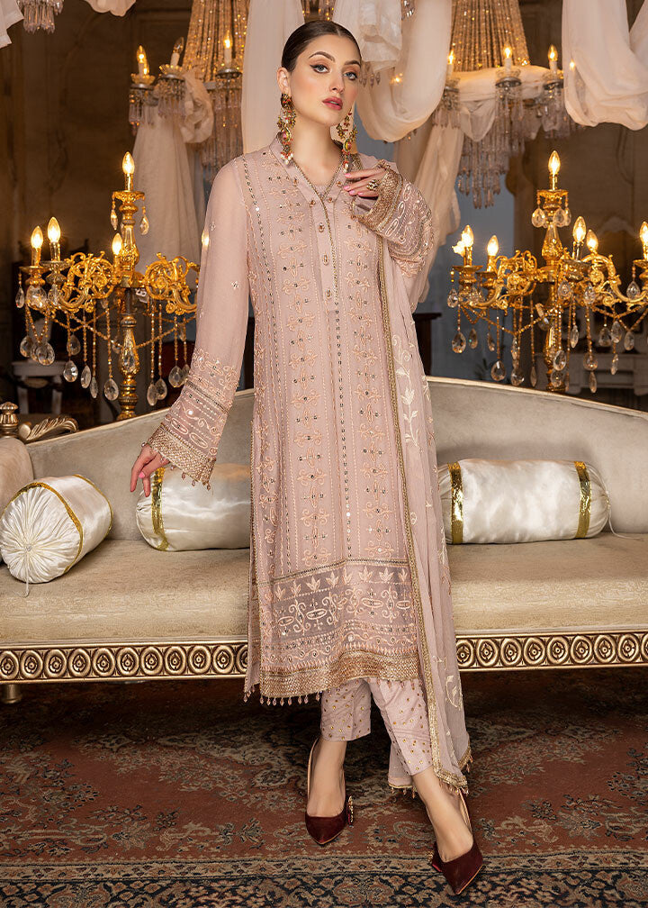 Diana Chiffon 3 piece ready to wear traditional suit