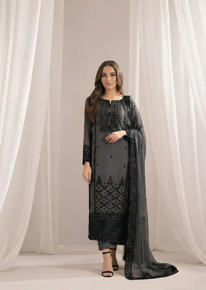TAHIRA Luxury classy style Chiffon 3 piece ready to wear traditional embroidered asian suit stylish womenswear outfit