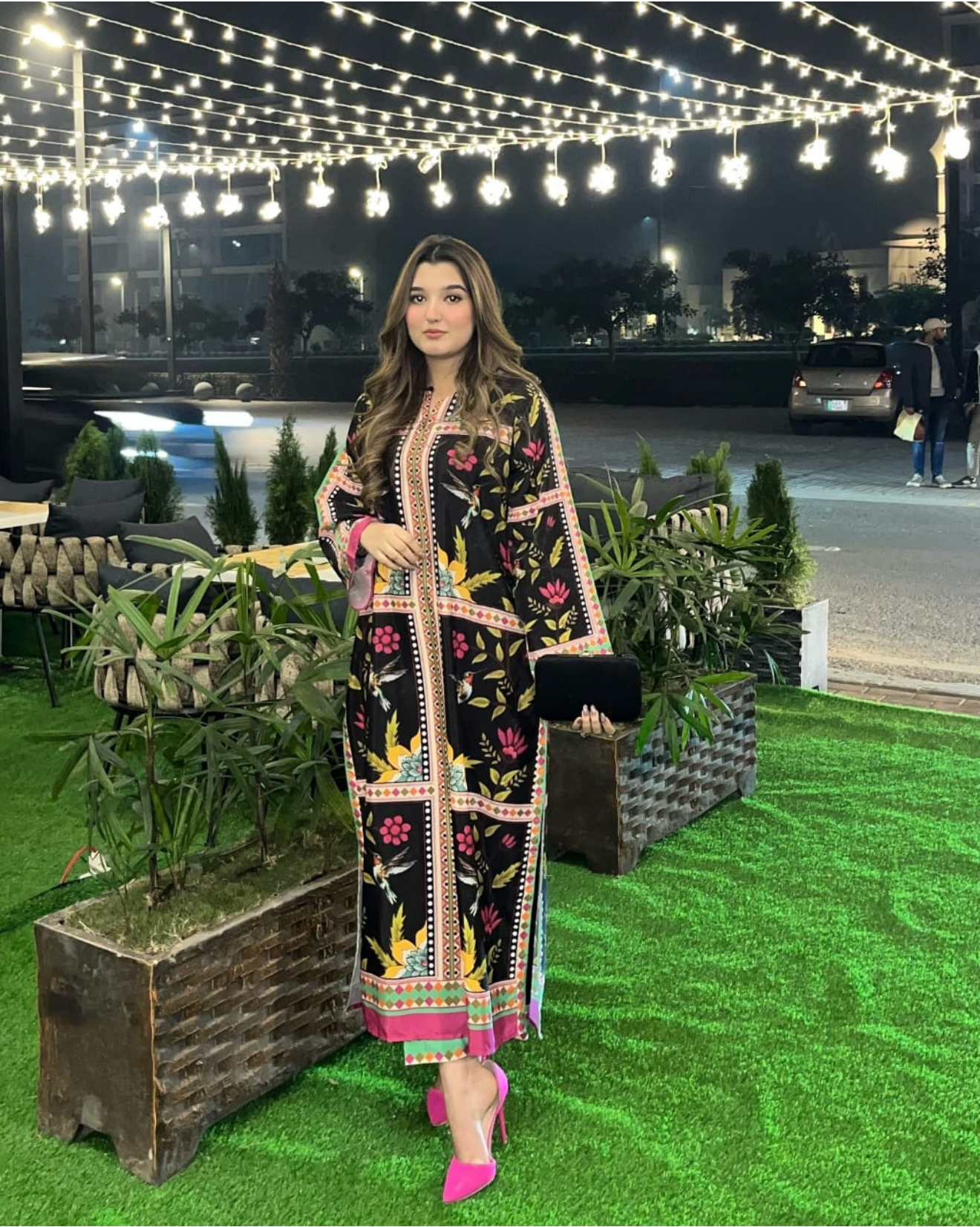 Rupa 2 piece ready to wear Black Digital printed outfit - womenwear - shirt length 43”- 45”