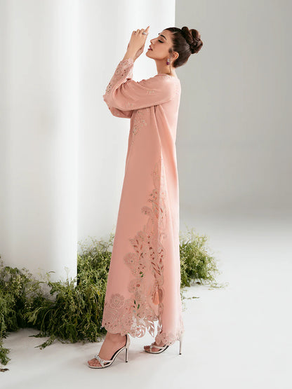 AZURE Luxury classy stylish Silk Kaftan outfit ready to wear modern embroidered asian stylish womenswear outfit