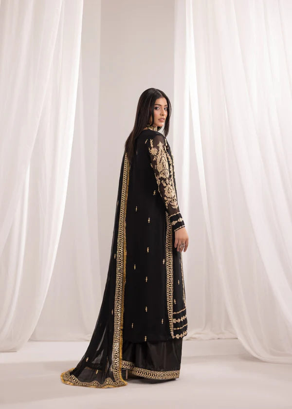 NABILA Luxury classy style Chiffon 3 piece ready to wear traditional embroidered asian suit stylish womenswear outfit