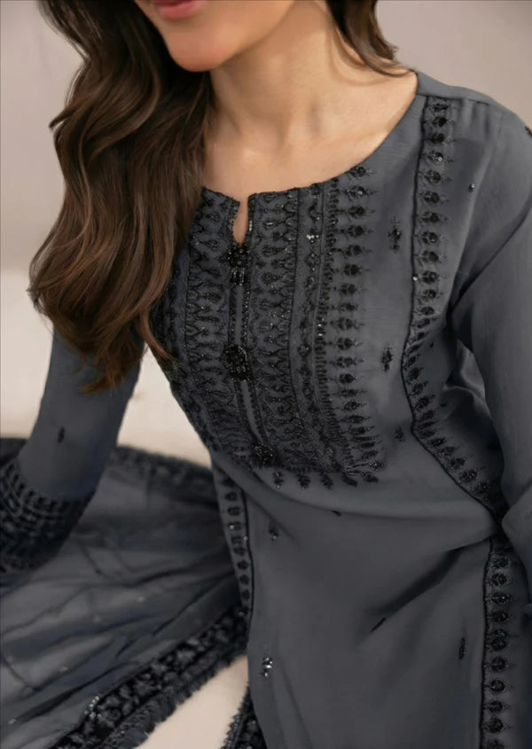 TAHIRA Luxury classy style Chiffon 3 piece ready to wear traditional embroidered asian suit stylish womenswear outfit