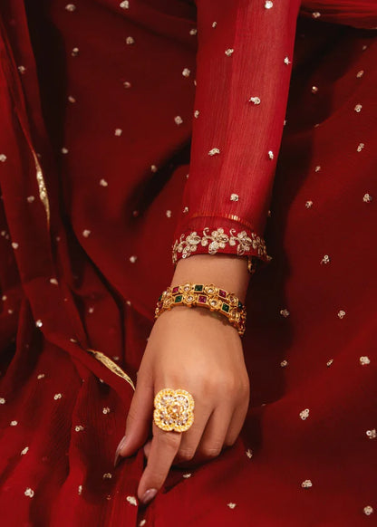 GULNAR luxury chiffon Embroidered womenswear 3 piece ready to wear suit (Watch video)