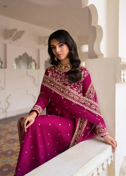 SAROSH Luxury classy style Chiffon 3 piece ready to wear traditional embroidered asian suit stylish womenswear outfit