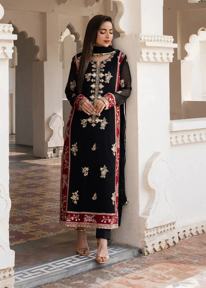 JOHAR Luxury classy Chiffon 3 piece ready to wear traditional embroidered asian suit stylish womenswear outfit