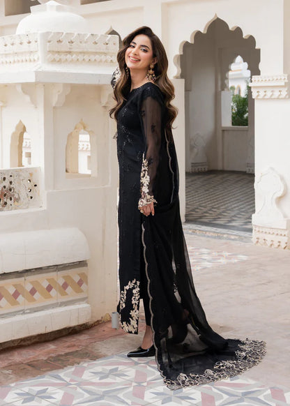 MAHAM Luxury classy style Chiffon 3 piece ready to wear traditional embroidered asian suit stylish womenswear outfit - SHIRT LENGHT 45”-47”  (Watch video)