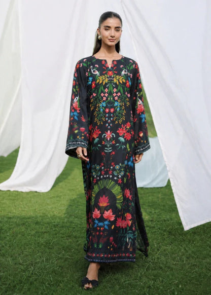 PRL-09- 1 piece Straight Cut Kaftan printed Poly Lawn loose fitting - Ready to wear summer outfit women wear