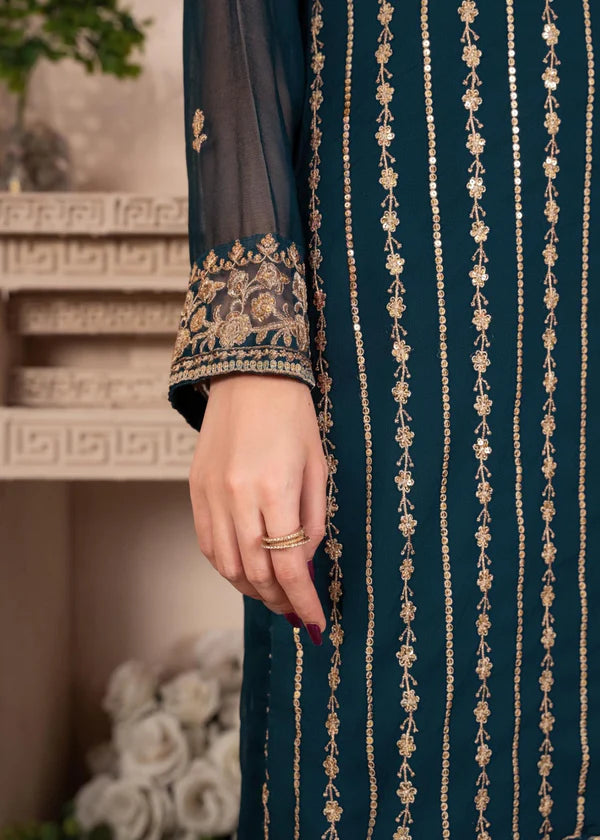 LIVA Luxury classy style Chiffon 3 piece ready to wear traditional embroidered asian suit stylish womenswear outfit