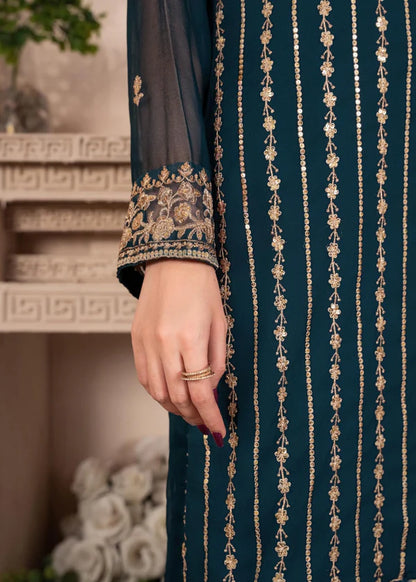 LIVA Luxury classy style Chiffon 3 piece ready to wear traditional embroidered asian suit stylish womenswear outfit