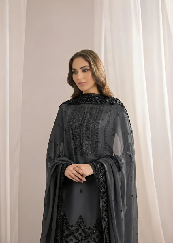 TAHIRA Luxury classy style Chiffon 3 piece ready to wear traditional embroidered asian suit stylish womenswear outfit