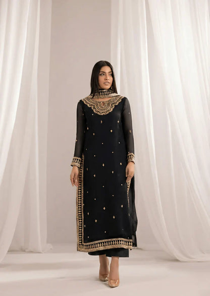 NABIHA Luxury classy style Chiffon 3 piece ready to wear traditional embroidered asian suit stylish womenswear outfit